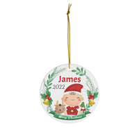 Décoration de Noël personnalisée pour bébé 2023, décoration de Noël personnalisée en céramique, cadeau de naissance personnalisé