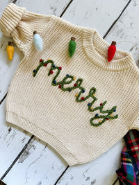 Pulls de NOËL personnalisés avec broderie à la main pour bébés et tout-petits