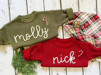 Pulls de NOËL personnalisés avec broderie à la main pour bébés et tout-petits