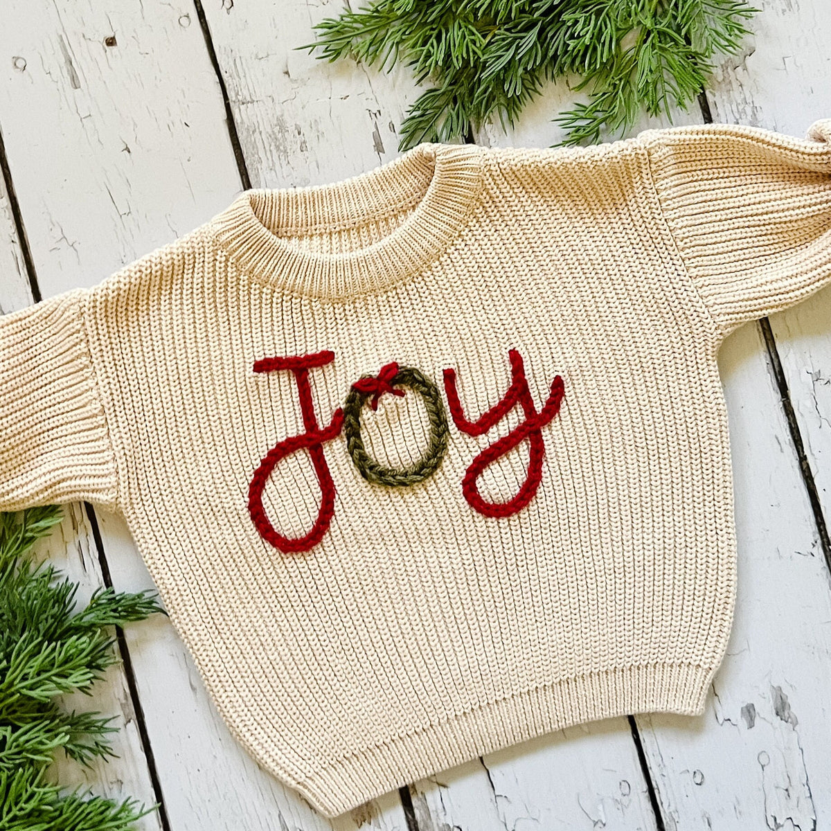 Pulls de NOËL personnalisés avec broderie à la main pour bébés et tout-petits
