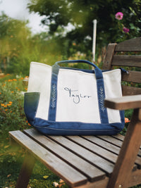 Tote bag voor bruidsmeisjes, cadeau voor bruidsmeisjes, gepersonaliseerde tote bag voor varen, geborduurde canvas tote bag, tote bag voor bruidsdouches, cadeau voor moeder, cadeau voor moeder