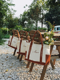 Tote bag voor bruidsmeisjes, cadeau voor bruidsmeisjes, gepersonaliseerde tote bag voor varen, geborduurde canvas tote bag, tote bag voor bruidsdouches, cadeau voor moeder, cadeau voor moeder