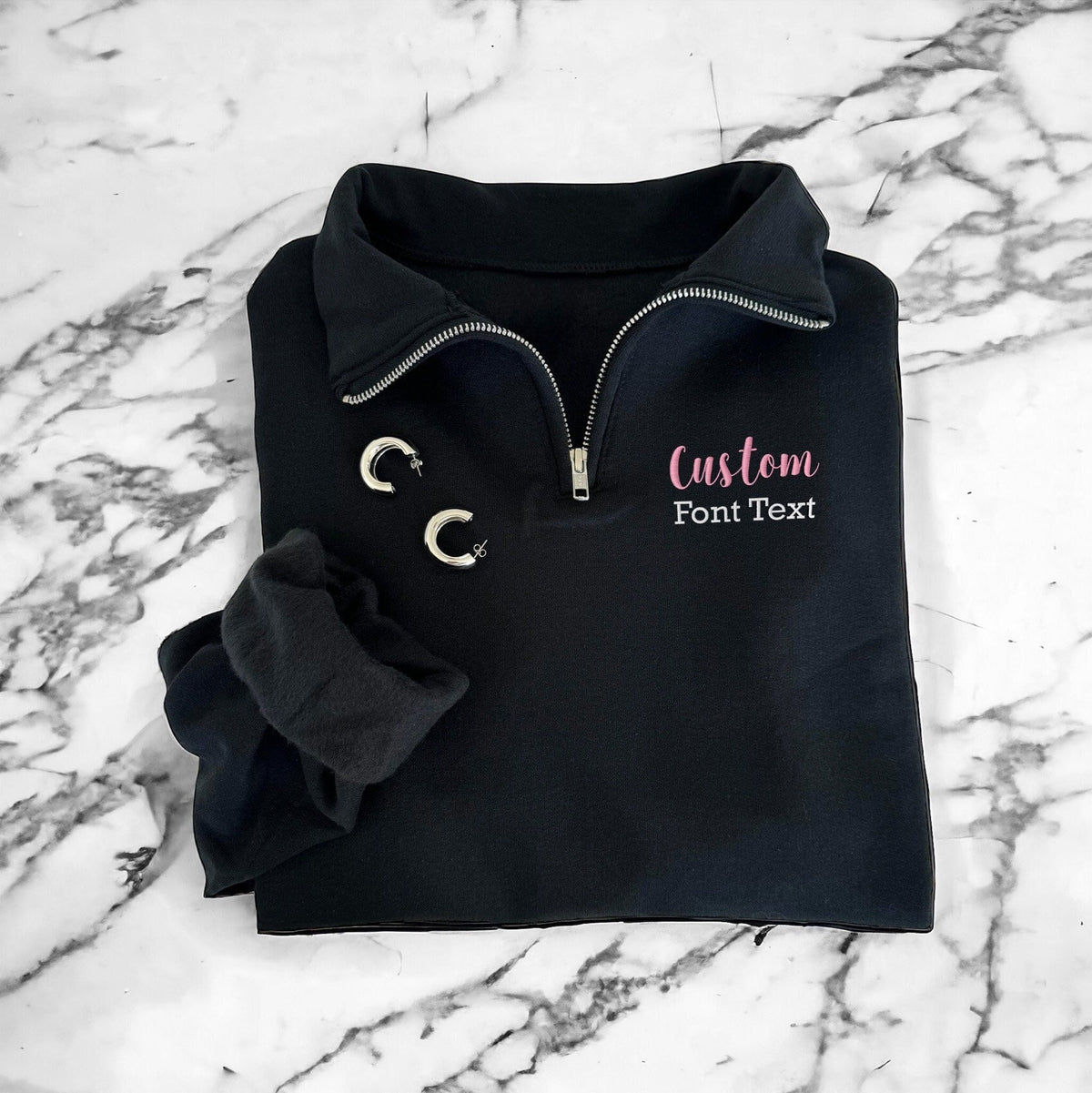 Geborduurde kwartrits, gepersonaliseerde teksttrui, gepersonaliseerde trui, gepersonaliseerde trui, cadeaus voor haar, zakelijke trui