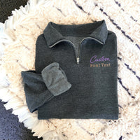 Geborduurde kwartrits, gepersonaliseerde teksttrui, gepersonaliseerde trui, gepersonaliseerde trui, cadeaus voor haar, zakelijke trui