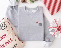 Geborduurde kersttrui voor het hele gezin, geborduurde kersttrui, mama-trui, papa-cadeau, geborduurde kerstmuts