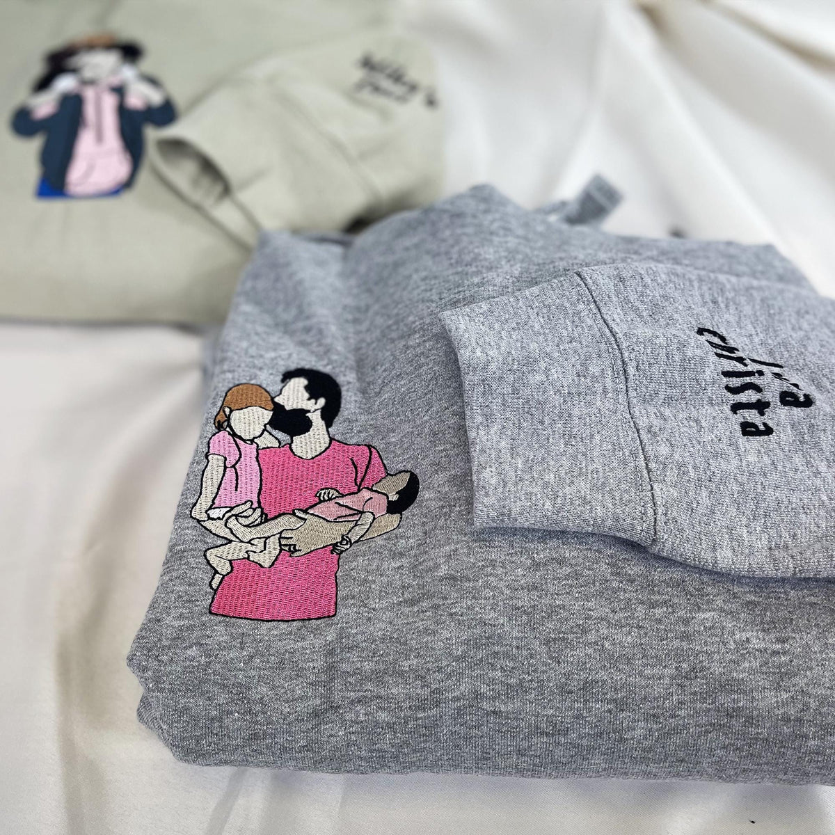 Geborduurd shirt voor de eerste keer vader | Aangepast shirt voor nieuwe vaders | Gepersonaliseerd T-shirt met foto van papa | Cadeau voor nieuwe vaders