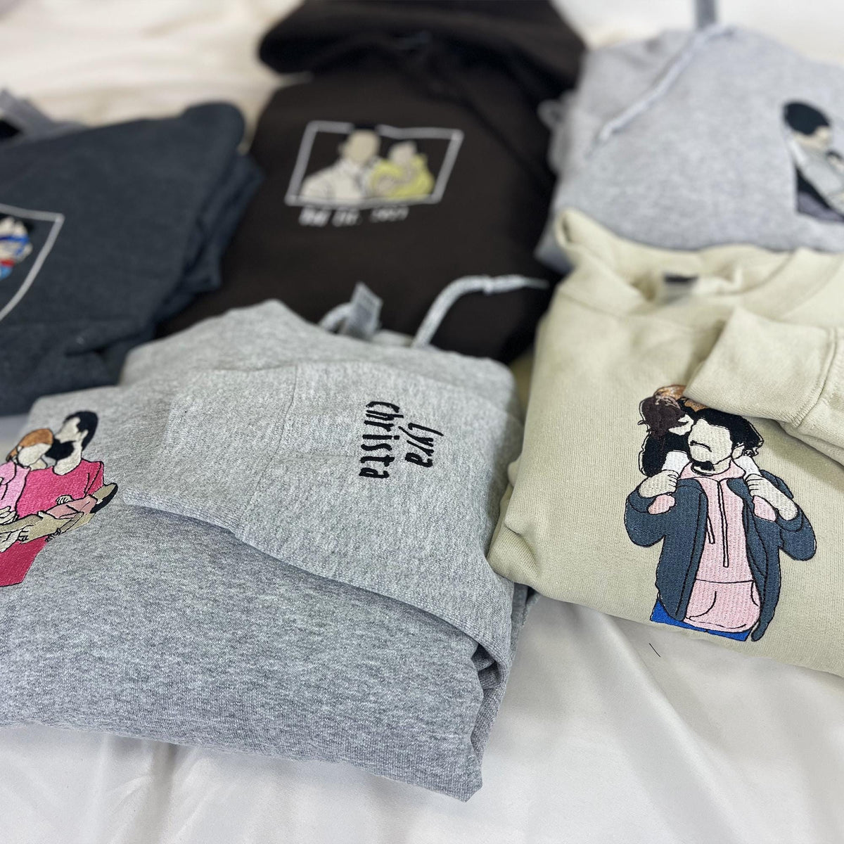 Geborduurd shirt voor de eerste keer vader | Aangepast shirt voor nieuwe vaders | Gepersonaliseerd T-shirt met foto van papa | Cadeau voor nieuwe vaders