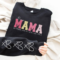 Derrière chaque grand enfant, il y a une mère – sweat-shirt unisexe personnalisé avec motif sur la manche – cadeau pour maman, grand-mère