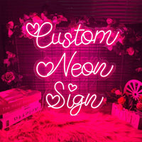 Neonreclame met aangepaste naam en LED-neonlicht
