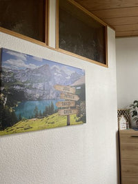 Toile personnalisée « Panneau sur la plage »