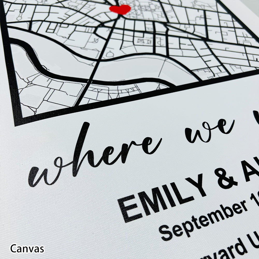 Carte de premier rendez-vous personnalisée, encadrée, cadeau pour couples