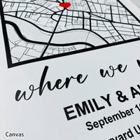 Carte de premier rendez-vous personnalisée, encadrée, cadeau pour couples
