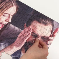 Gepersonaliseerde fotopuzzel met lijst, puzzelcadeau voor mannen