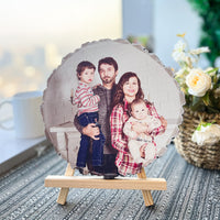 Aangepaste natuurlijke houten plak met individuele natuurlijke houten plak met foto en gegraveerde tekst als foto en gegraveerde tekst Valentijnsdagcadeaus