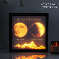 🌔Benutzerdefinierte LED-Boxlampe mit Geburtsmondphasen