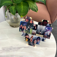 Individuele fotocollagelamp in hartvorm