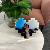 Individuele fotocollagelamp in hartvorm