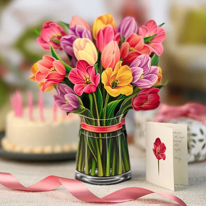 🎁Moederdagcadeau💐Pop-upboeket wenskaart💐Cadeau voor mama