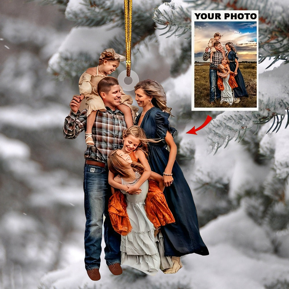 Personaliseer je foto-ornament - gepersonaliseerd foto-ornament - kerstcadeaus voor familie