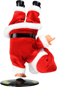 Elektrische Kerstman, gouden draadbril, schuddende buik, Kerstman, zingen, dansen, Kerstmis, Kerstman, speelgoed, Kerstmis, elektrische poppen voor kinderen