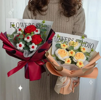 Gehaakt boeket cadeau voor moeder/oma/vrouw