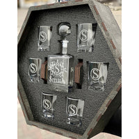 Whiskey Decanter Set, Gegraveerde Karaf, Gepersonaliseerd Whiskey Cadeau