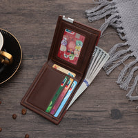 Portefeuille photo personnalisé en cuir pour homme, cadeau pour la fête des pères, avec emplacement pour carte, nom et lettres gravés, cadeau pour lui