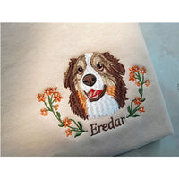 Sweat-shirt à capuche avec broderie portrait d'animal personnalisé