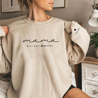 Sweat-shirt personnalisé avec date romaine, date d'anniversaire de maman, sweat-shirt personnalisé pour la fête des mères avec chiffres romains