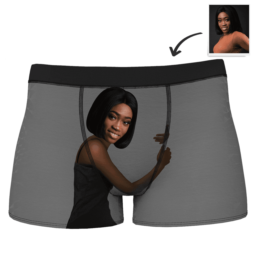 Aangepaste Face on Body Boxershorts voor Heren – Donkere Huid
