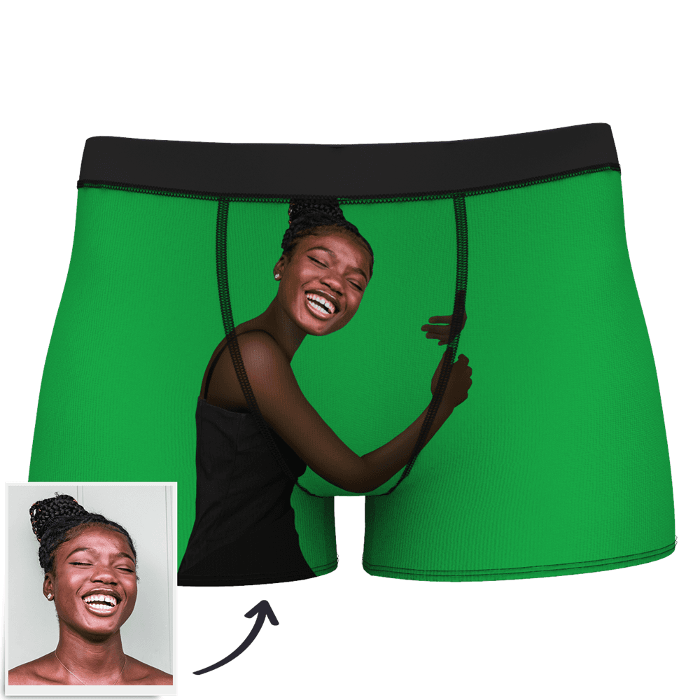 Aangepaste Face on Body Boxershorts voor Heren – Donkere Huid