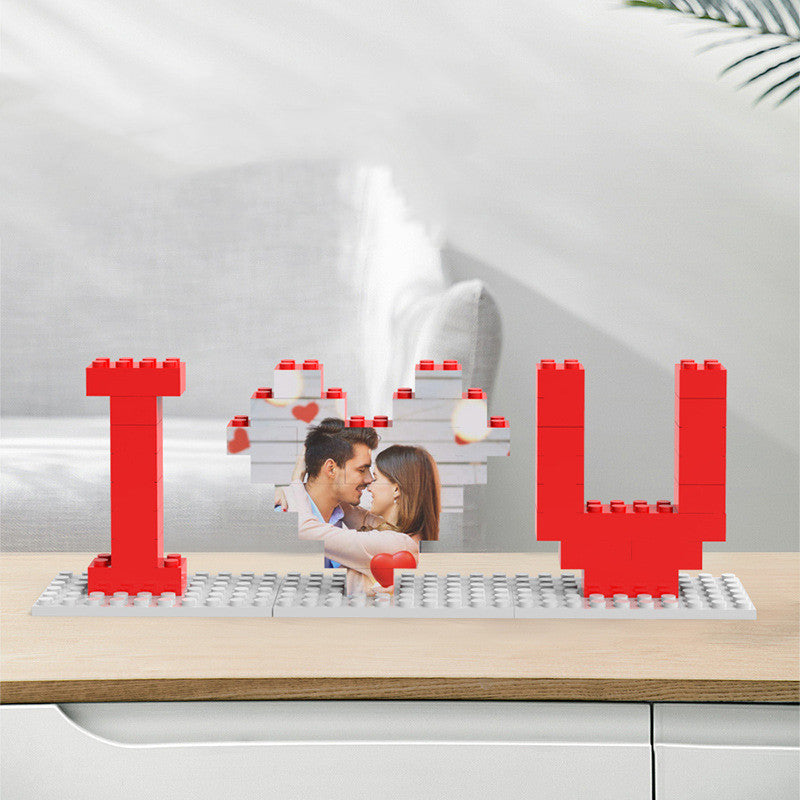 Puzzles personnalisés en briques « Je t'aime » pour les amoureux