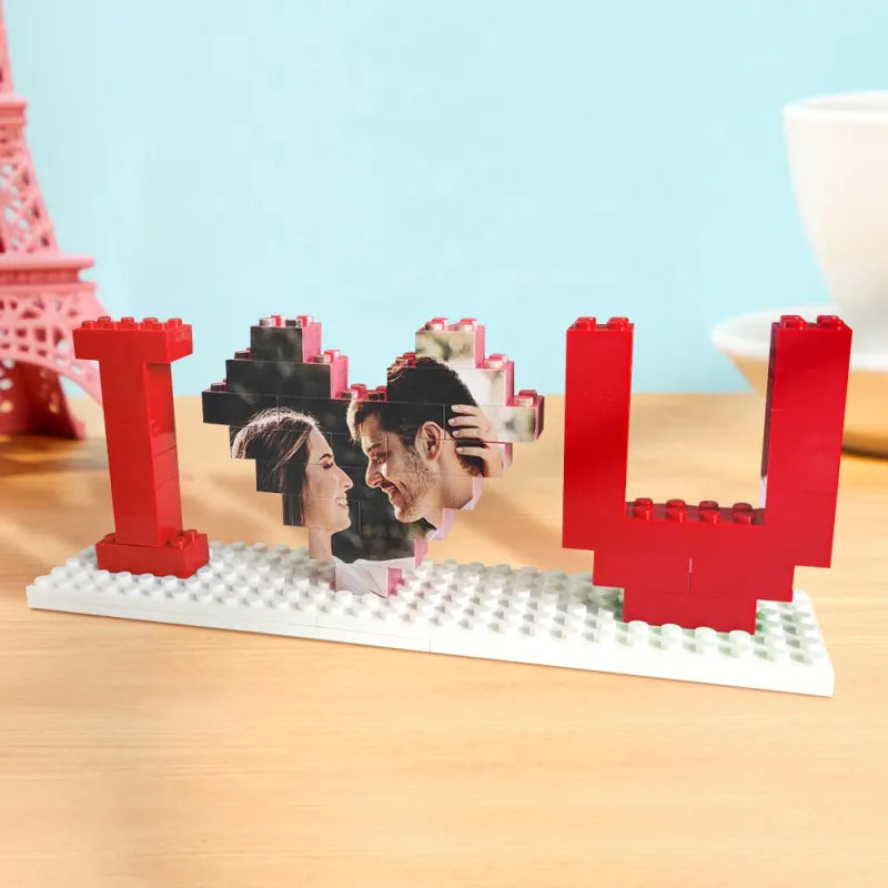 Puzzles personnalisés en briques « Je t'aime » pour les amoureux