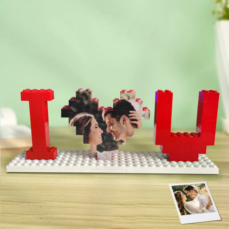 Puzzles personnalisés en briques « Je t'aime » pour les amoureux