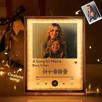 Veilleuse musicale personnalisée, veilleuse photo, miroir, musique, cadeau fête des mères
