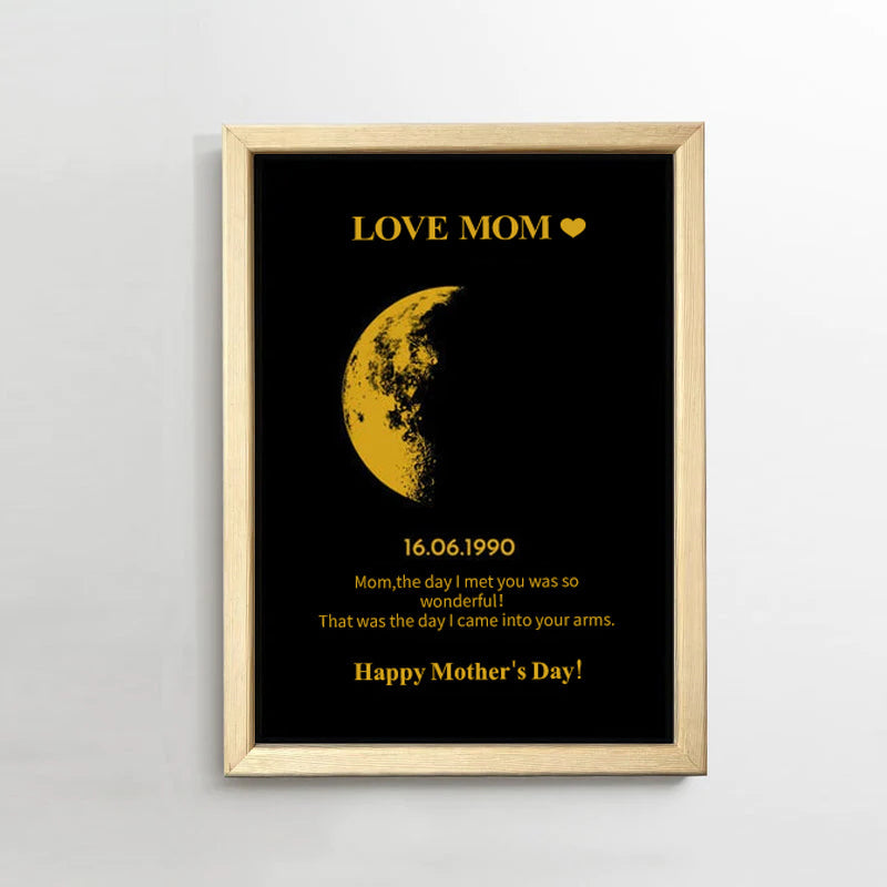 Individuele maanfase met individuele tekst – souvenir cadeau
