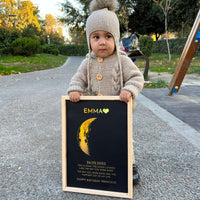 Cadre photo personnalisé pour couple / VRAIE PHASE DE LUNE – comme cadeau souvenir