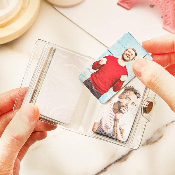 Gepersonaliseerde fotoalbum sleutelhanger, gepersonaliseerde plastic foto sleutelhanger, romantisch cadeau voor haar