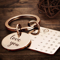 Gepersonaliseerde kalender sleutelhanger, datum sleutelhanger, jubileumcadeaus