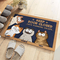 Laat de kat niet naar buiten, wat hij je ook vertelt - Kat, Gepersonaliseerd, Aangepaste woondecoratie, Decoratieve mat - Housewarming cadeau, Cadeau voor huisdiereigenaren, Huisdierliefhebbers