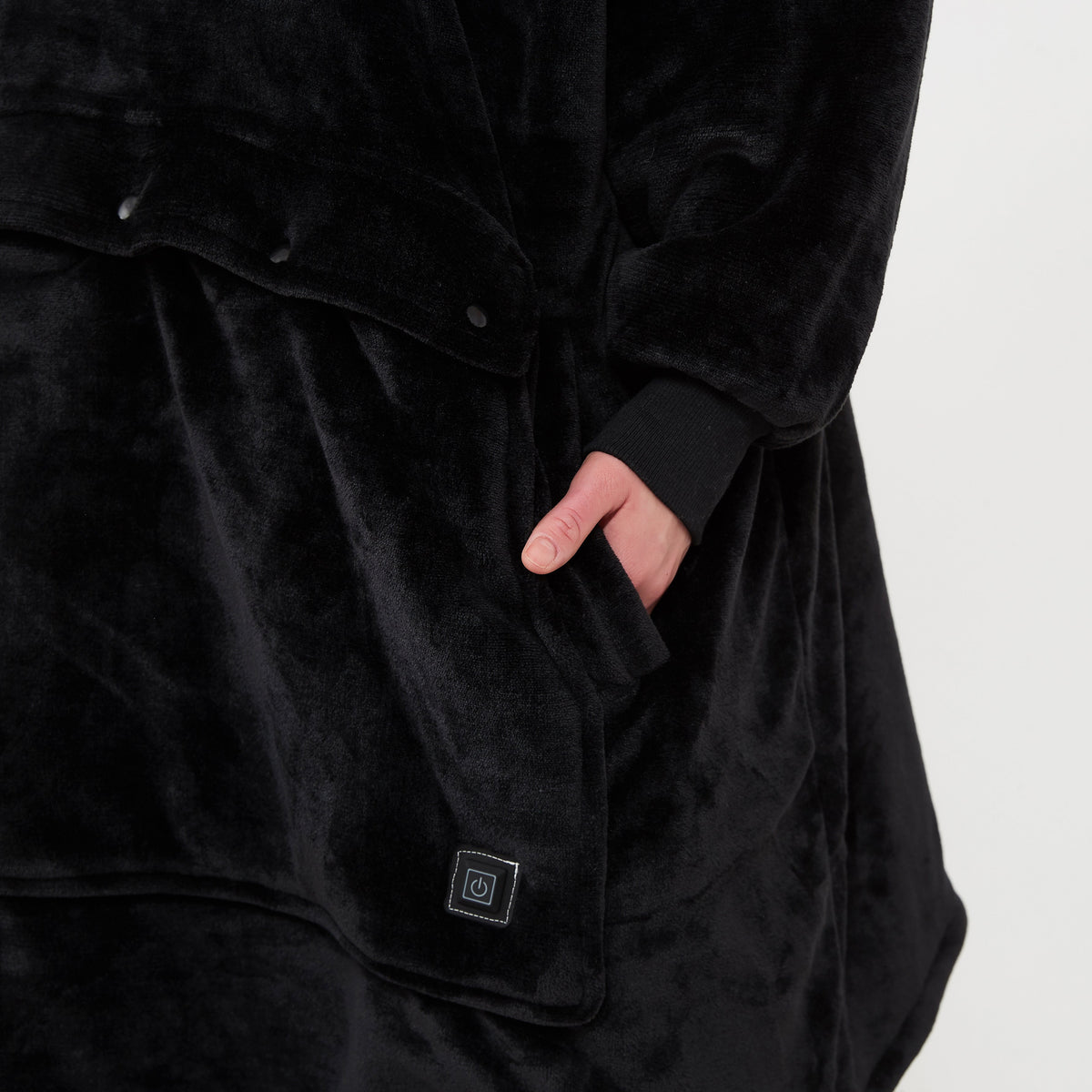 Deken met capuchon – Zwart