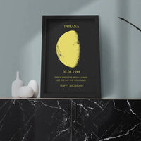 Individuele maanfase met individuele tekst – souvenir cadeau