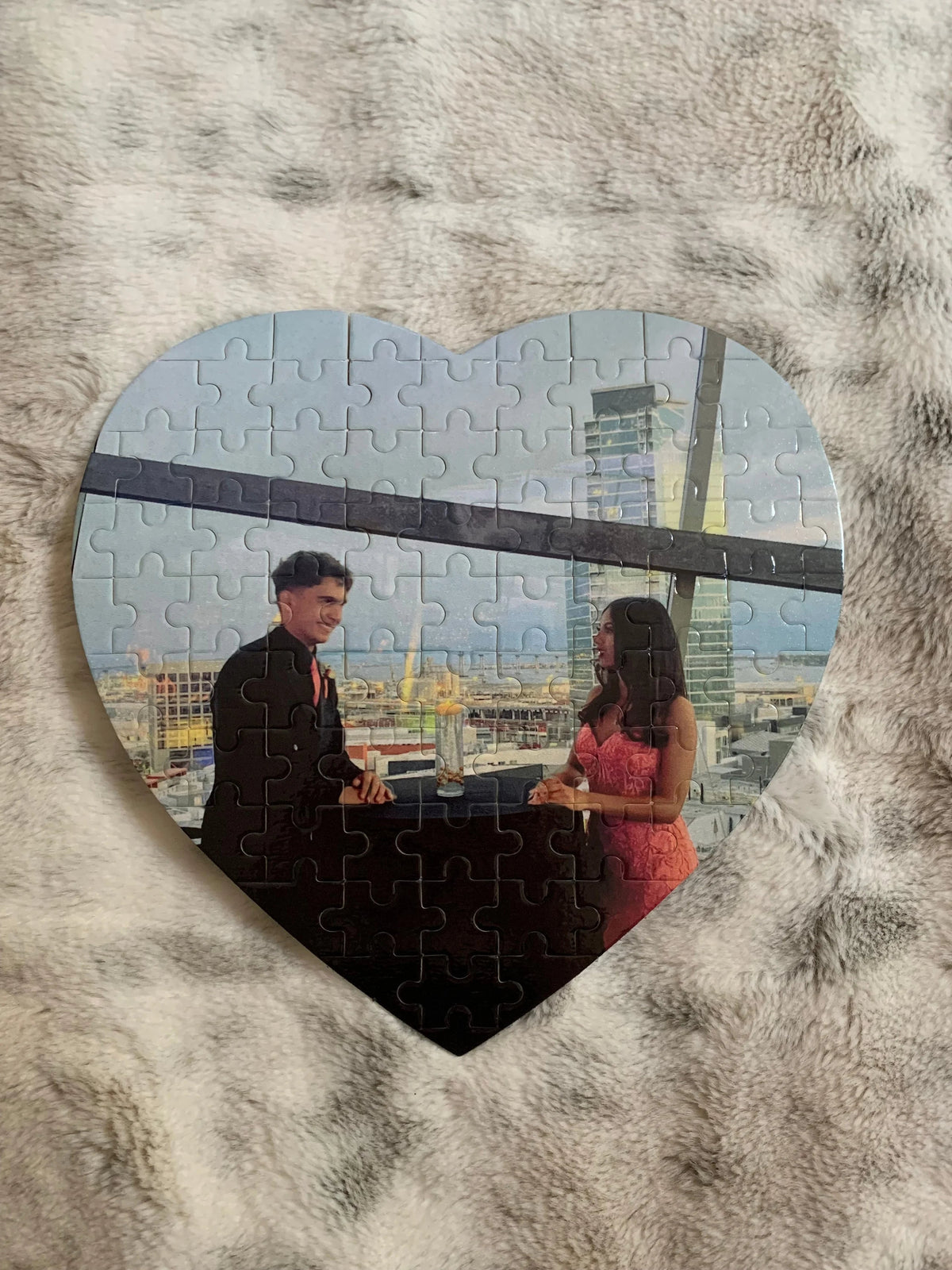 Puzzle en forme de cœur personnalisé – Deux tailles
