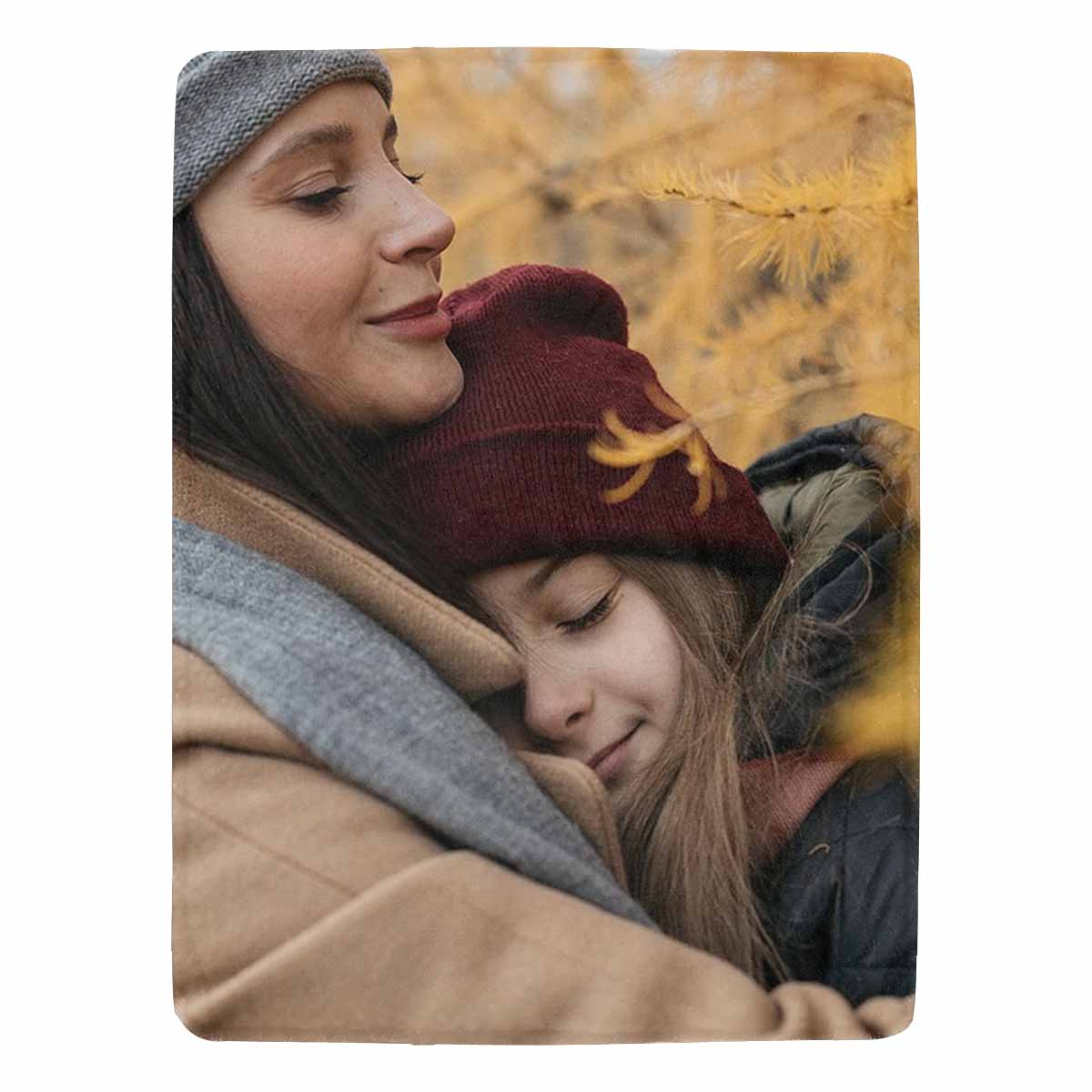 Couverture en micro polaire ultra douce avec photo personnalisée de la mère et de la fille