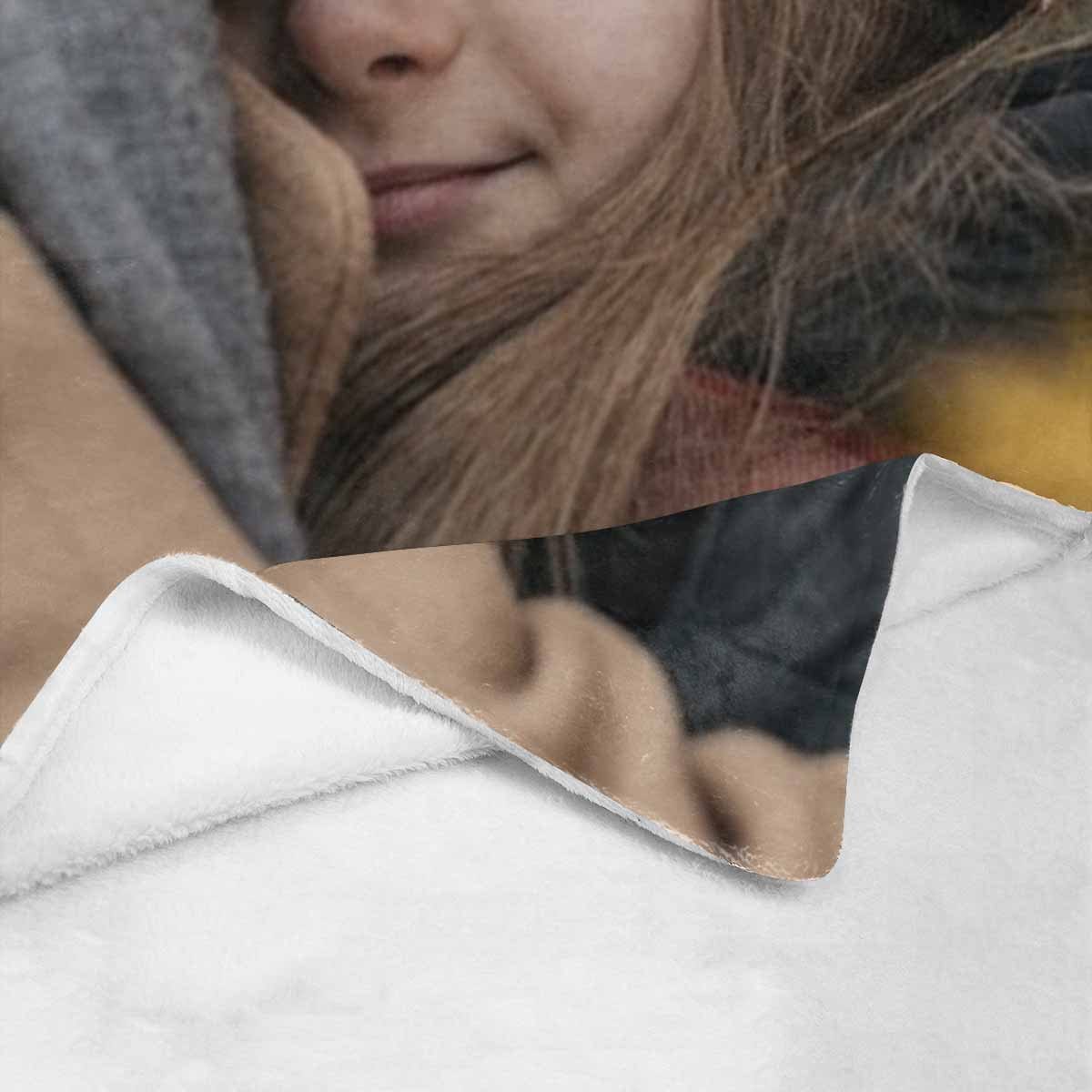 Couverture en micro polaire ultra douce avec photo personnalisée de la mère et de la fille