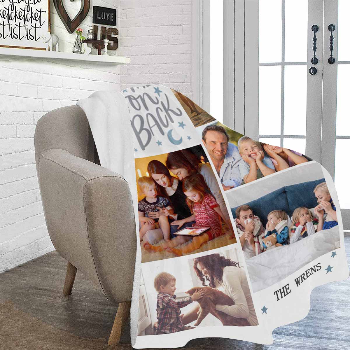 Couverture photo en micro polaire chaude et ultra douce avec photo et texte personnalisés