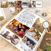 Couverture photo en micro polaire chaude et ultra douce avec photo et texte personnalisés
