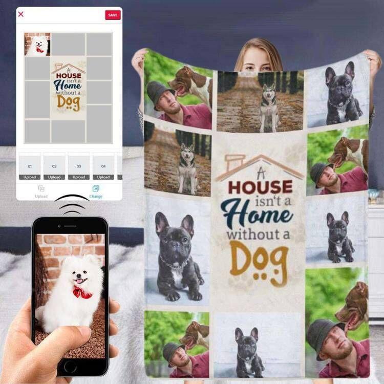 Couverture personnalisée en micropolaire ultra douce avec photo personnalisée