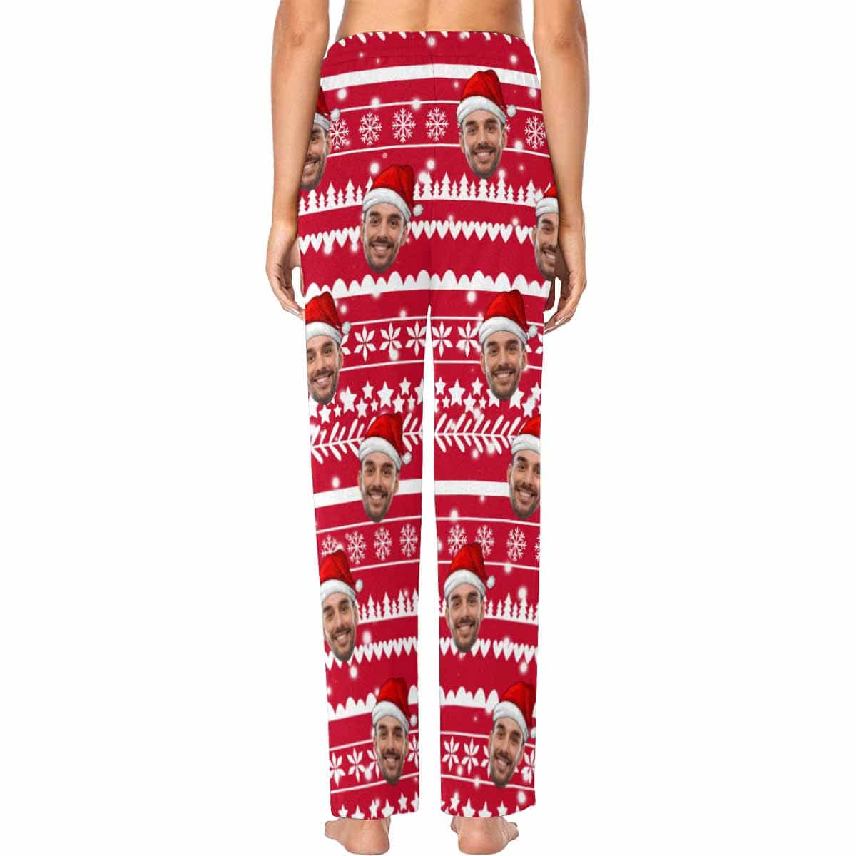 Pyjama personnalisé avec chapeau rouge et flocon de neige pour homme et femme