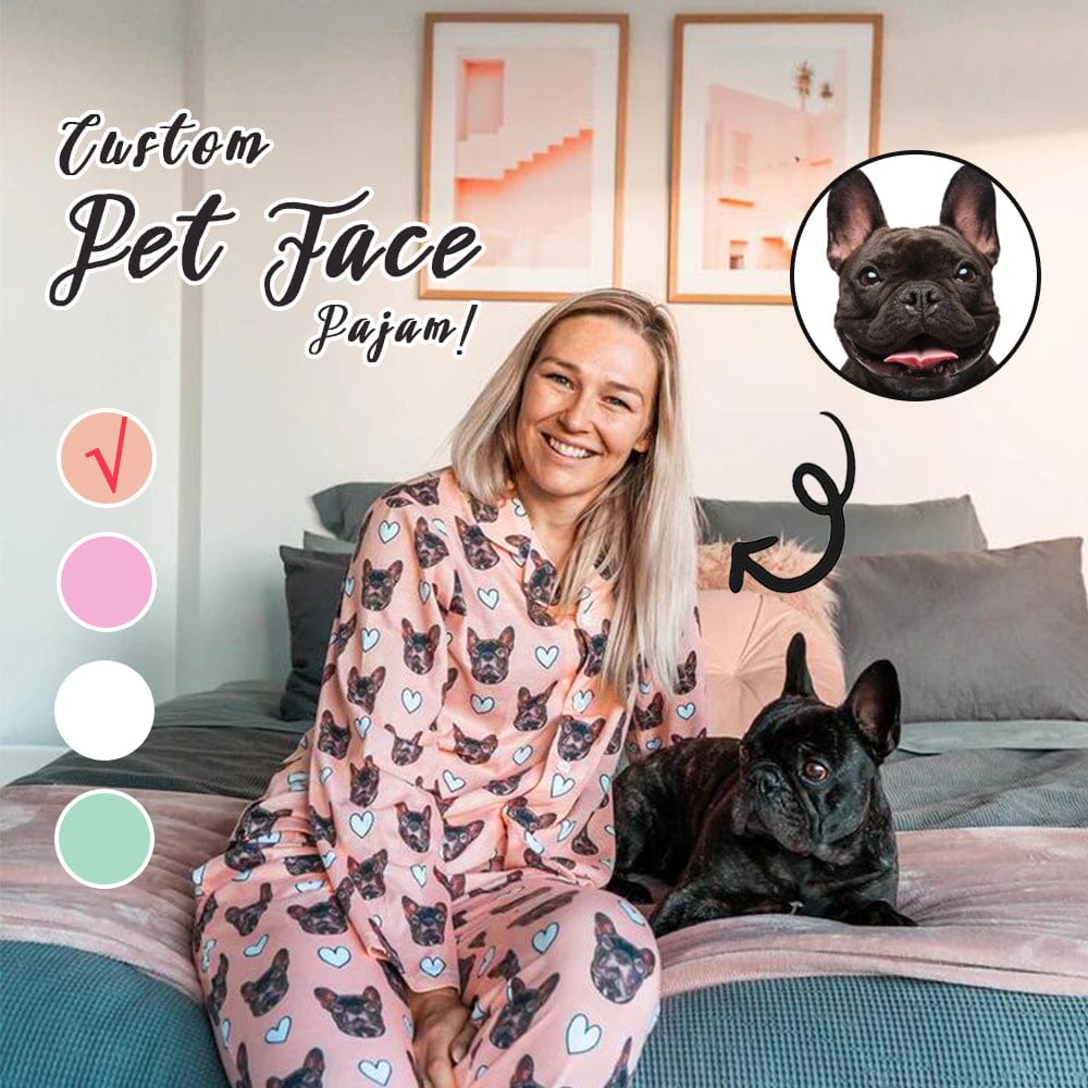 Ensembles de pyjama personnalisés avec visage d'animal sur vêtements de nuit pour femmes